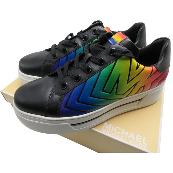 rainbow platform tennis shoes